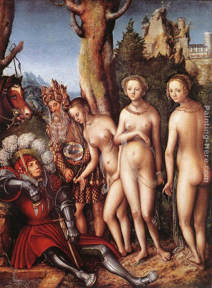 The Judgment of Paris painting - Lucas Cranach the Elder The Judgment of Paris art painting